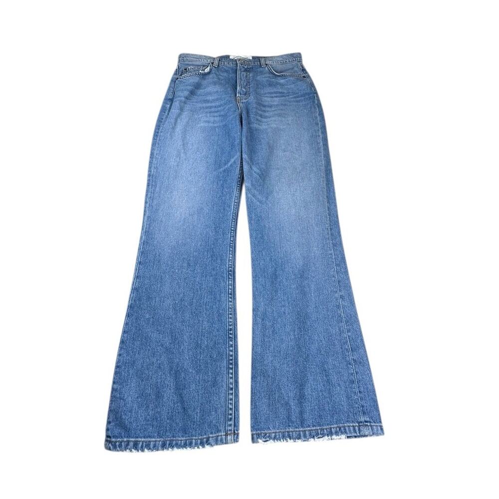Reformation Jordi Kick Flare Jeans In Archer High Rise Button Fly Sz 30 (31x26)